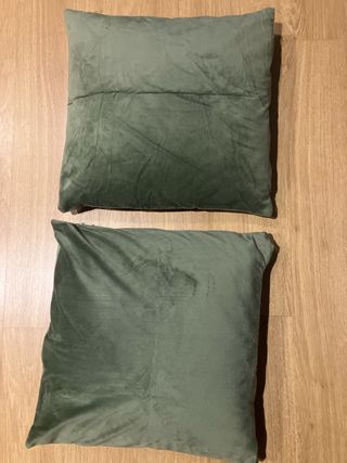 Cojines terciopelo verde (2 unidades)