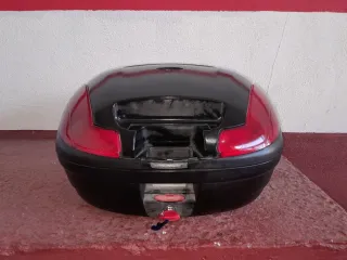 Maleta Top Case Moto Negra y Roja