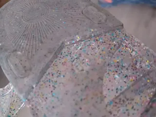 Sandalias plateadas con flores