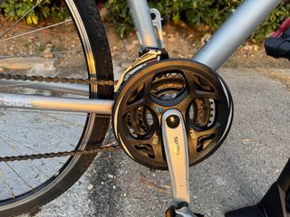 Bicicleta Paseo Plata Sillín Blanco