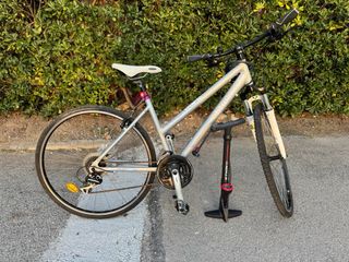 Bicicleta Paseo Plata Sillín Blanco