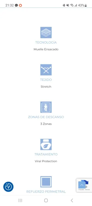 Colchón 1,35x1,90x0,28 Relax Indy Gel.