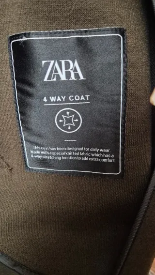 Abrigo Zara Verde Militar Nuevo