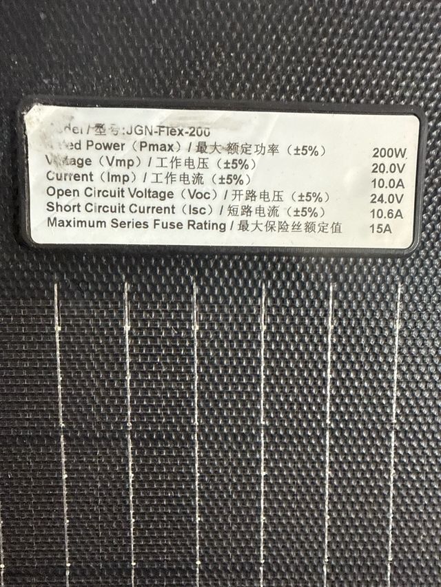 Panel solar flexible 200W 12V camper autocaravana