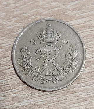 Dinamarca 25 Ore 1949 Moneda