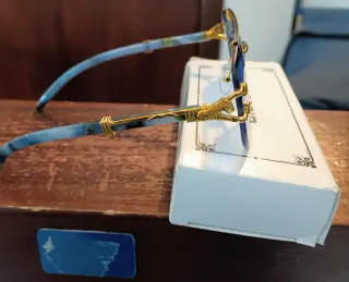 Occhiali da sole uomo donna blu oro