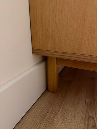 Mueble recibidor madera y ratán. Nuevo, sin tocar.