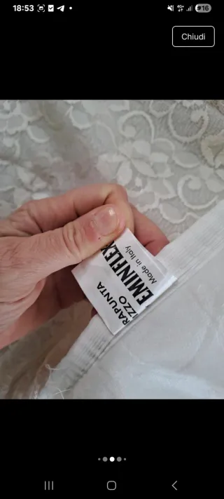 Copriletto -trapunta in pizzo matrimoniale nuovo