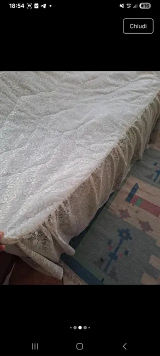 Copriletto -trapunta in pizzo matrimoniale nuovo