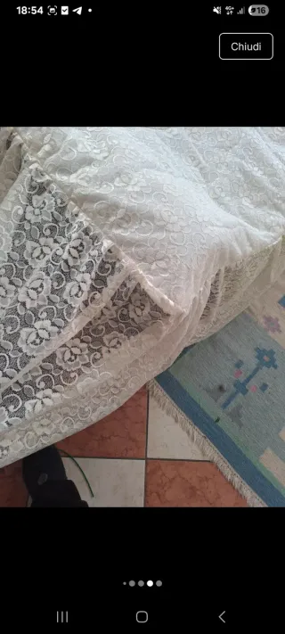 Copriletto -trapunta in pizzo matrimoniale nuovo