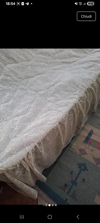 Copriletto -trapunta in pizzo matrimoniale nuovo