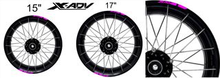 Pegatinas llantas xadv 15 y 17 pulgadas