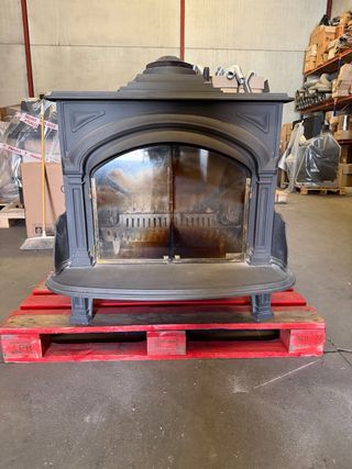 Chimenea de leña hierro fundido estilo clasico