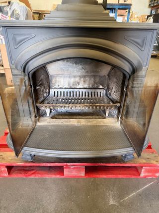 Chimenea de leña hierro fundido estilo clasico