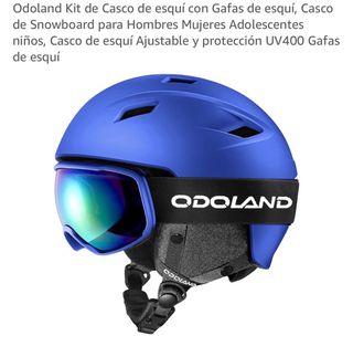 Casco y Gafas Esquí Odoland Azul talla L