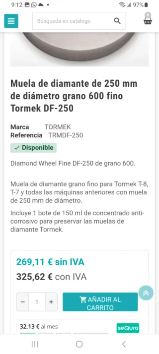 Muela Tormek DF-250 Diamant
