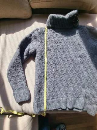 Jersey Massimo Dutti cuello alto gris de chica