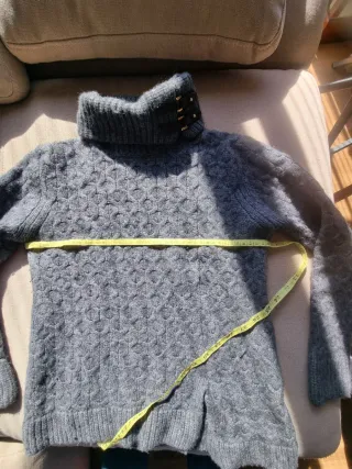 Jersey Massimo Dutti cuello alto gris de chica