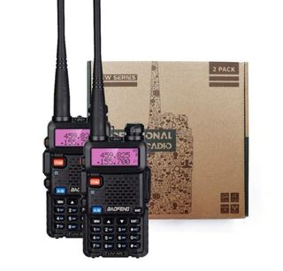 2x BAOFENG UV-5R Walkie Talkie 5W Dual Band