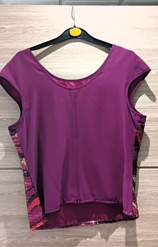 Top lentejuelas multicolor Brunella talla única