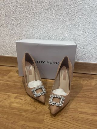 Zapatos joya Dorothy Perkins beige/plata nuevos