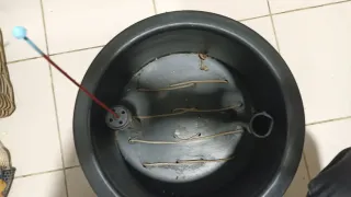 3 Vasi Hobby Flowers 35cm Nero in Plastica