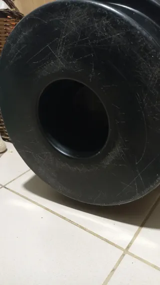 3 Vasi Hobby Flowers 35cm Nero in Plastica