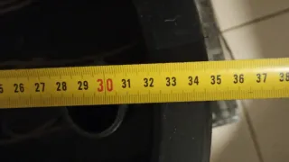 3 Vasi Hobby Flowers 35cm Nero in Plastica