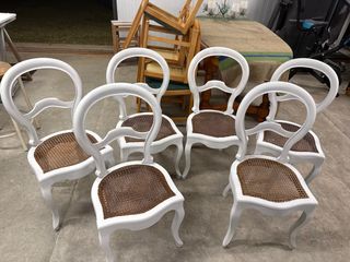 Sillas Barroco Isabelino Madera y Rattan