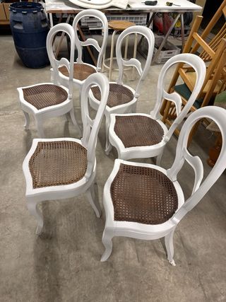 Sillas Barroco Isabelino Madera y Rattan