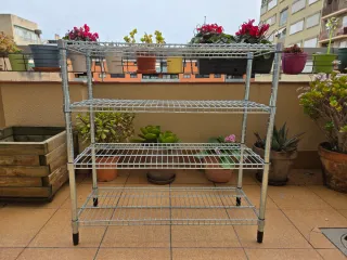 Estantería Metálica Plata 3 Niveles