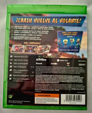 Crash Team Racing Nitro Fueled Xbox One Nuevo