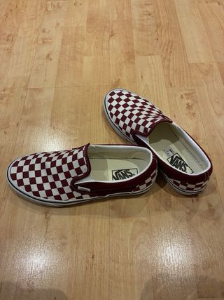 Zapatillas Vans Checkerboard Rojas y Blancas