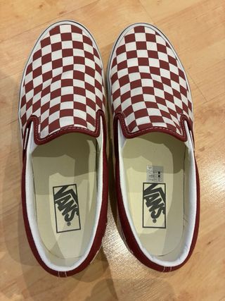 Zapatillas Vans Checkerboard Rojas y Blancas