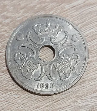 Moneda 5 Kroner Dinamarca 1990