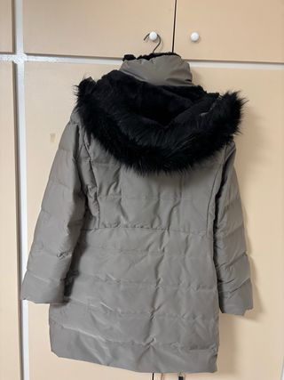 Plumífero Zara Cinturón Capucha