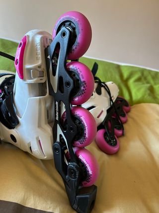 Patines Rollerblade Apex Blancos y Rosas