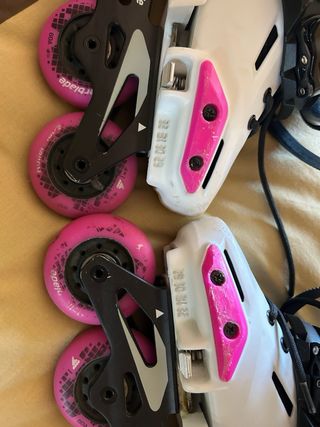 Patines Rollerblade Apex Blancos y Rosas