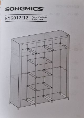 Armario Portátil Tela Gris