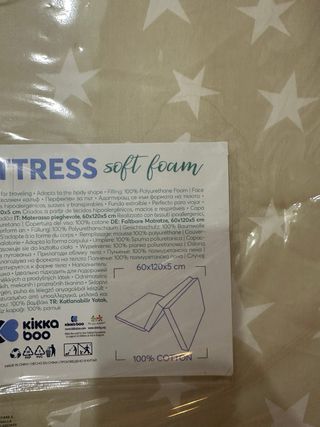 Colchón Cuna Plegable Kikka Boo Estrellas