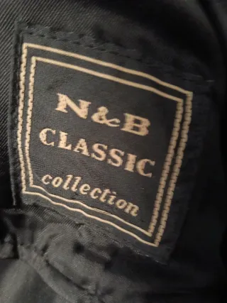 Americana N&B Negra Lana y Cachemira Talla XL