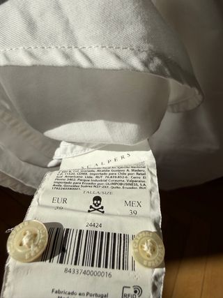 Camisa Scalpers Blanca Talla 39