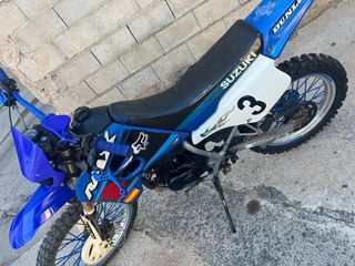 Suzuki RMX 49cc Enduro Moto Azul/Blanca