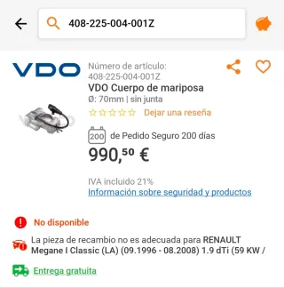 Mariposa e320 w210 m104