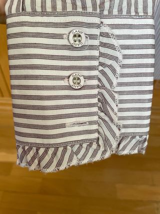 Camisa GANT rayas con volante frontal