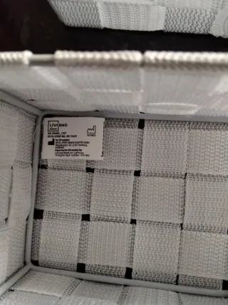 Conjunto de 2 cestos organizadores brancos