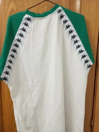 Camiseta Kappa Hombre Talla XL Verde/Blanco