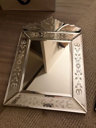 2 Specchi Stile Veneziano in Cristallo Bisellato