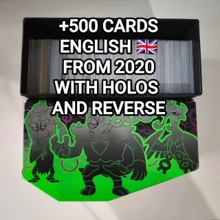 Lote +500 Cartas Pokémon Inglés 2020 Holo