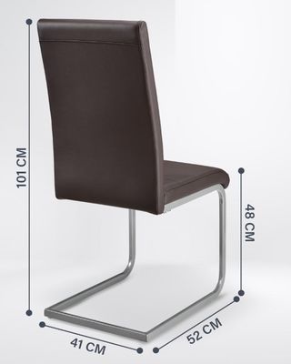 Sedia a sbalzo Juskys in similpelle